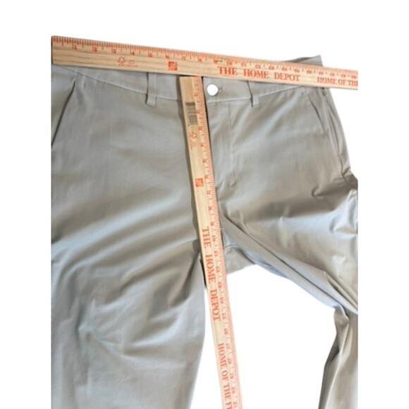 "LULULEMON" Mens Tan ABC Classic 5 Pocket  Pants Sz 34 Golf Preppy Quiet Luxury - Picture 4 of 12